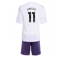 Manchester United Joshua Zirkzee #11 Koszulka Wyjazdowa dzieci 2025-26 Krótki Rękaw (+ krótkie spodenki)